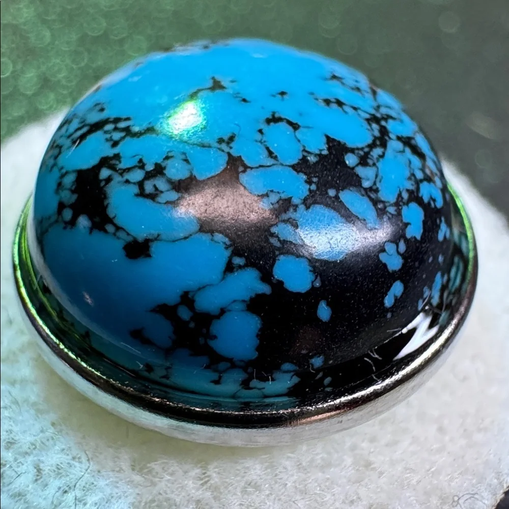 NUGZ USA 20mm Blue & Black Faux stone #1 - Picture 2 of 4